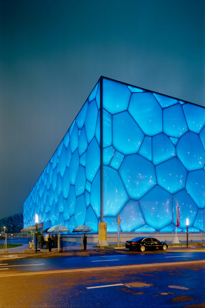 ETFE facade of the National Swimming Center Beijing, China