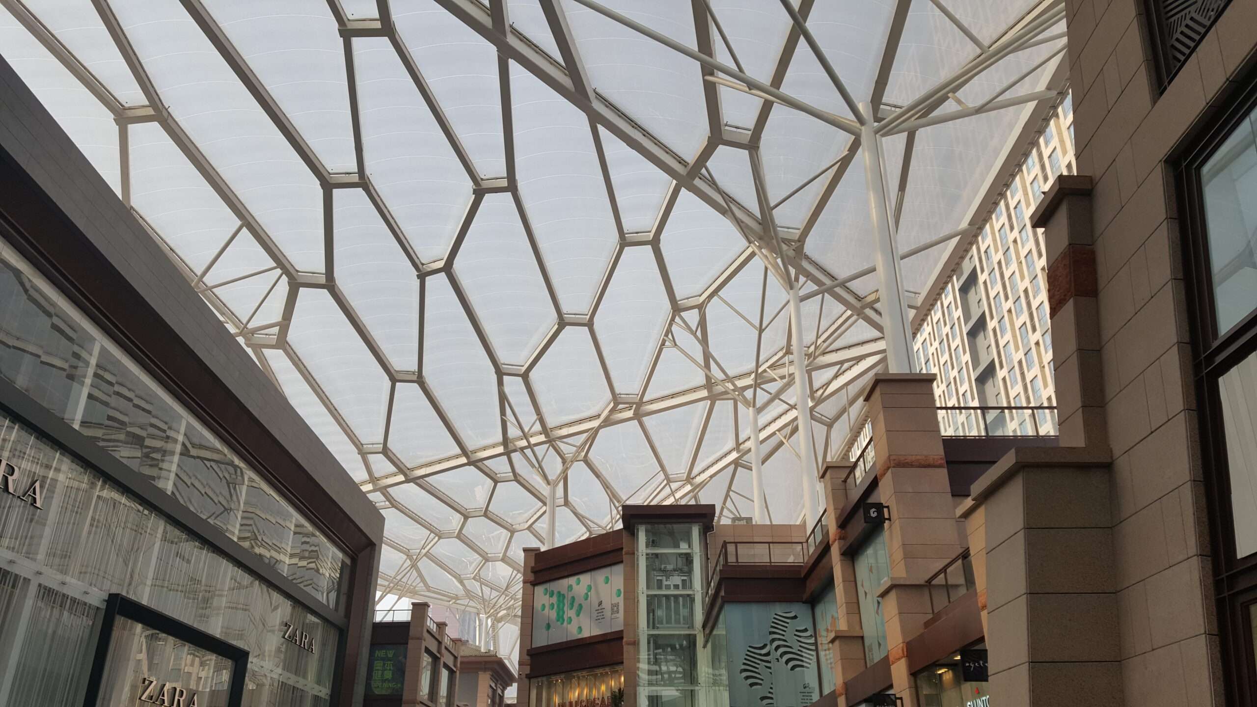 Shopping Mall Xian GPark Vector Foiltec Asia Pacific ETFE Roof Canopy