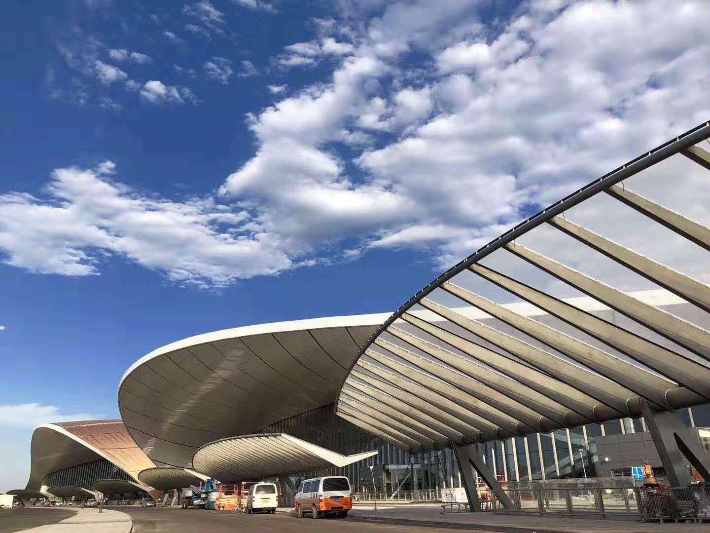 Beijing Daxing International Airport ETFE drop-off canopy