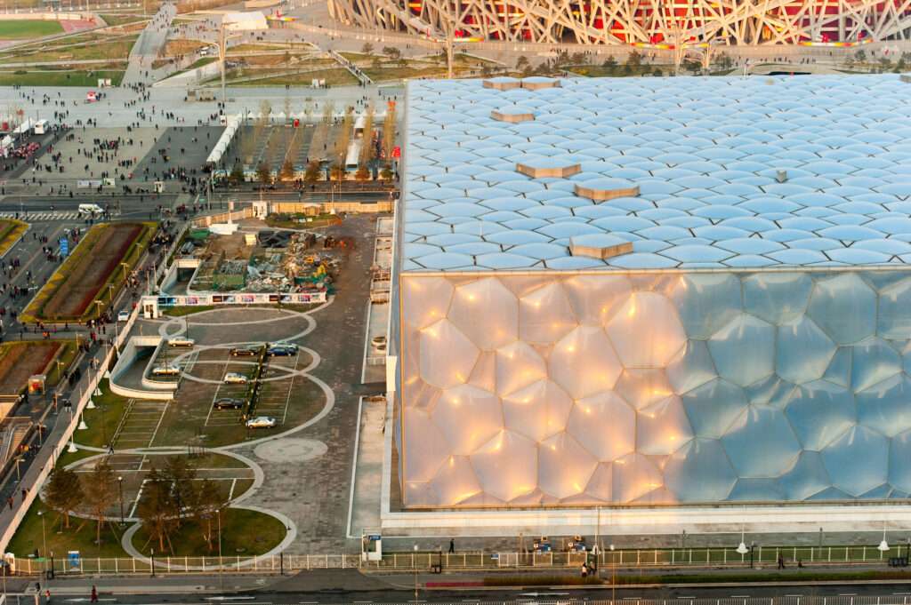 ETFE facade of the National Swimming Center Beijing, China