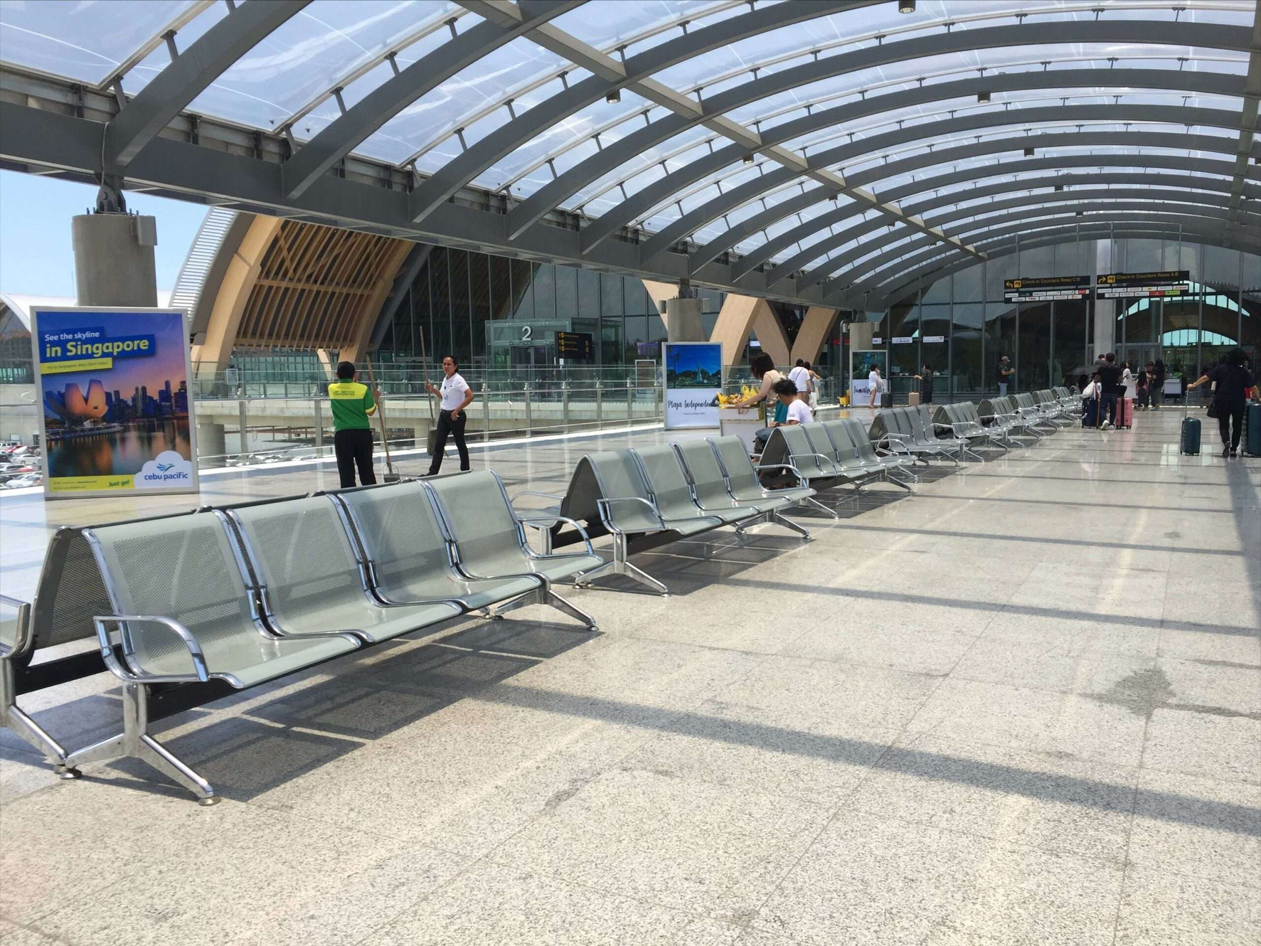 ETFE Philippines: Mactan-Cebu International Airport Terminal 2 features a 3,600 m² ETFE canopy - lightweight, transparent, and weather-resistant for tropical arrival zones.